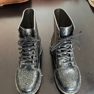 Circus by Sam Edelman Black Speckled Rubber Ankle Boots